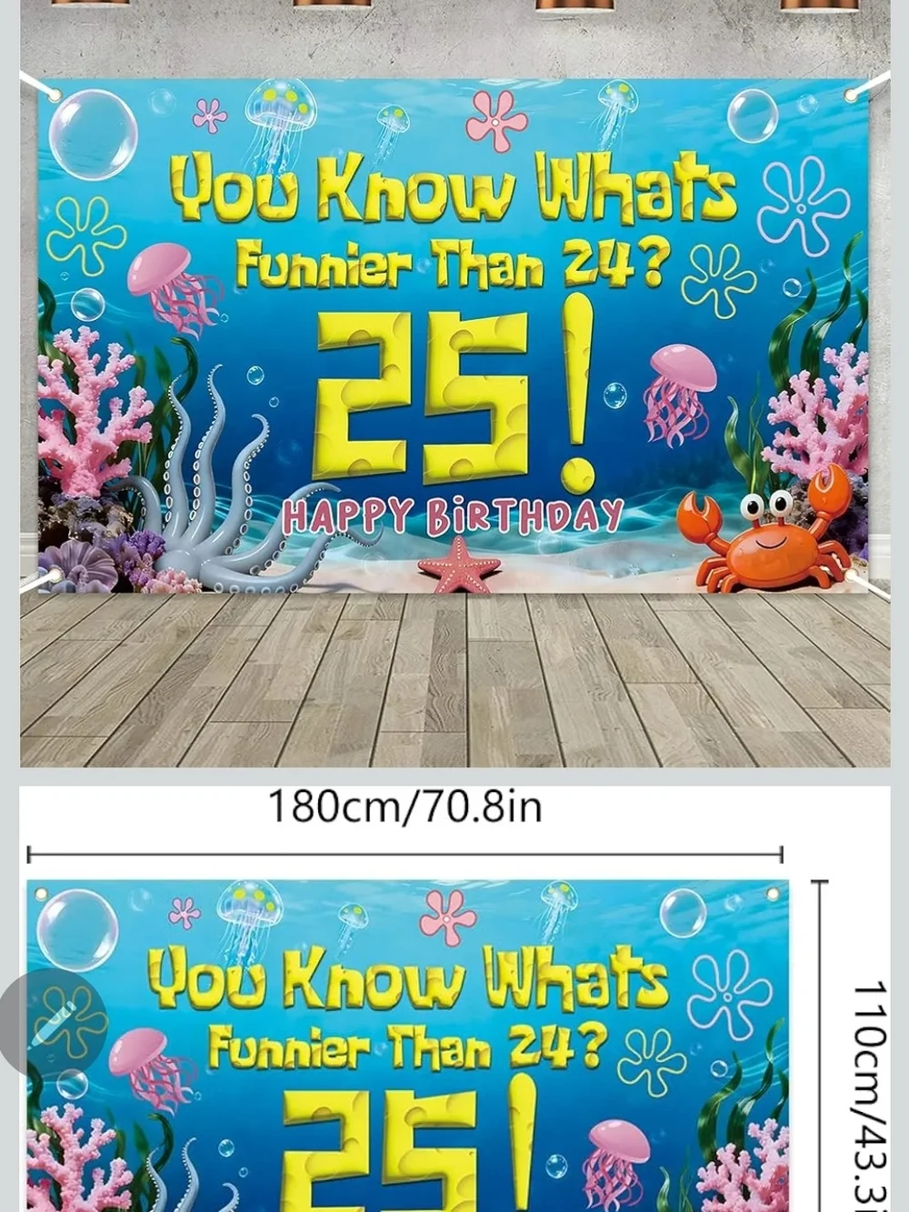 Sponhebob 25th Themed Birthday Party Leftover Decorations